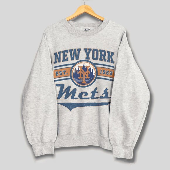 1962 Vintage New York Mets Baseball Sweatshirt Retro NY Mets MLB Men Women Shirt - Picture 1 of 2